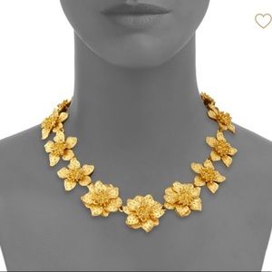 Kenneth Jay Lane - Dogwood Flower Gold Necklace
